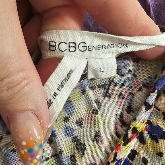 BCBGeneration Confetti Romper Sz L - Picture 4 of 4